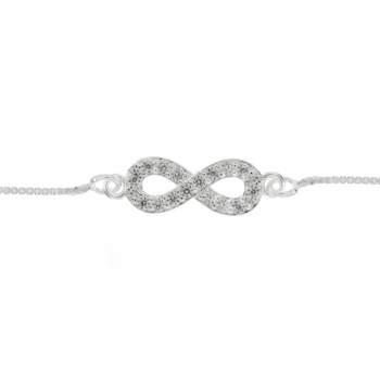 Pulsera infinito con circonitas