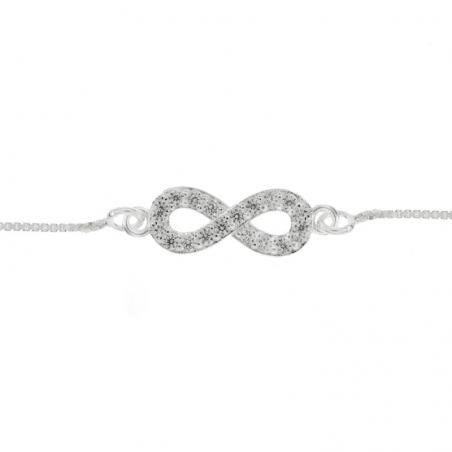 Pulsera infinito con circonitas