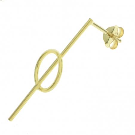 Pendientes dorados círculo & barra
