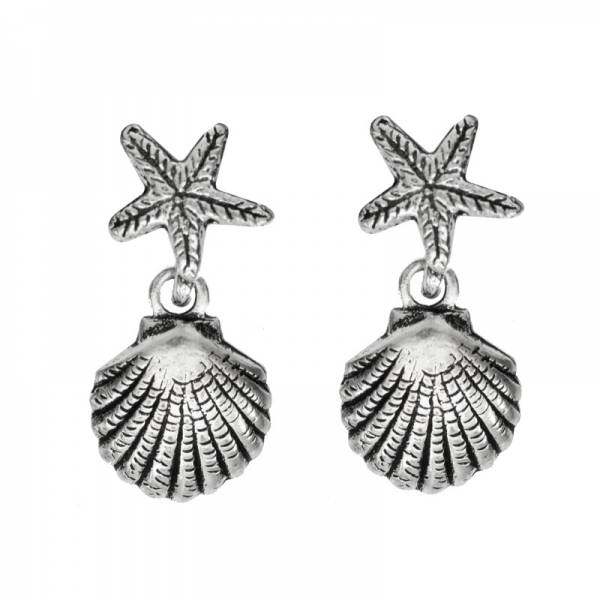 Pendientes estrella & concha