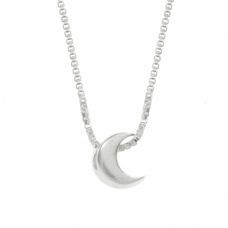 Collar luna mini Plata de Ley
