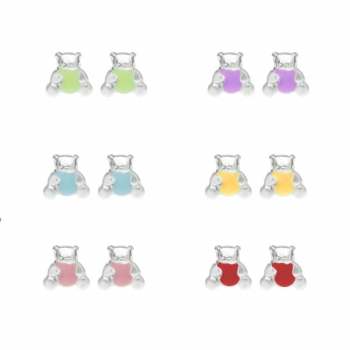 Pendientes osito bebé