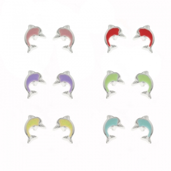 Pendientes delfín bebé