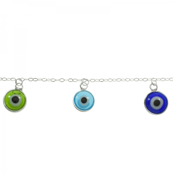 Pulsera ojos turcos de colores colgantes