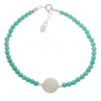 Pulsera con centro de nácar