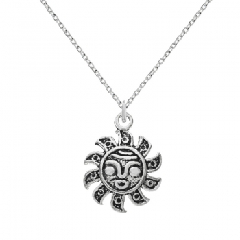 Collar sol azteca XS Plata de Ley