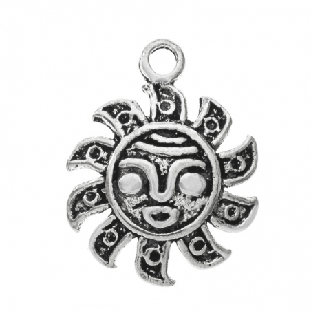 Collar sol azteca XS Plata de Ley