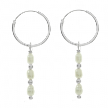 Aros con símil perlas