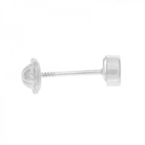 Pendientes violeta con tuerca de seguridad