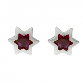 Pendientes estrella roja