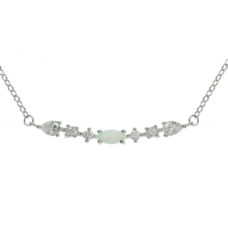 Collar circonitas Plata de Ley