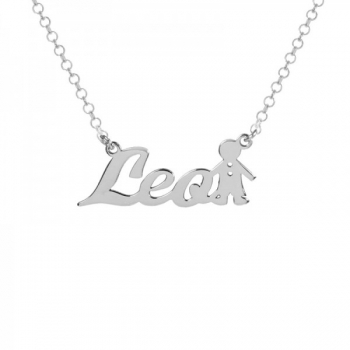 Collar nombre personalizado con niño