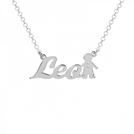 Collar nombre personalizado con niño