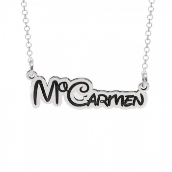 Collar nombre personalizado B&W