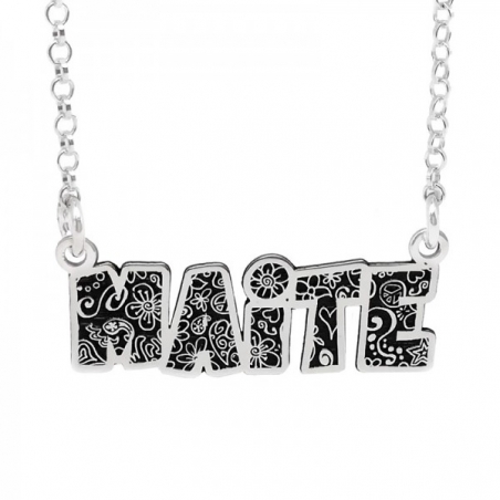 Collar nombre personalizado Print Hippie