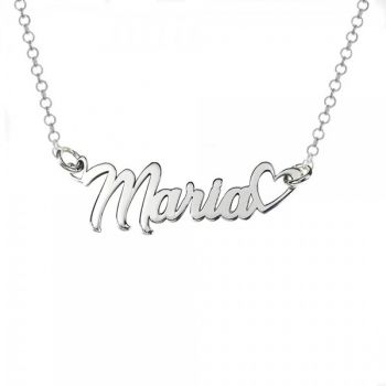 Collar nombre personalizado corazón calado