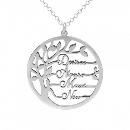 Collar árbol 4 nombres paralelos