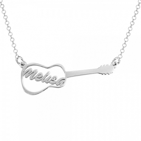 Collar guitarra nombre personalizado