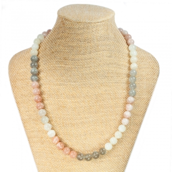 Collar Piedra de Luna tricolor