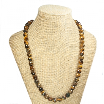 Collar Ojo de Tigre facetado