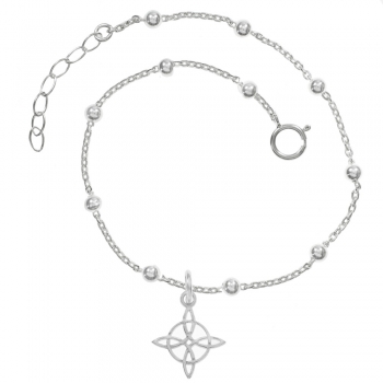 Pulsera Nudo de Bruja Plata de Ley