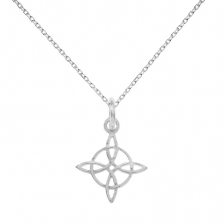 Collar mini nudo de Bruja Plata de Ley