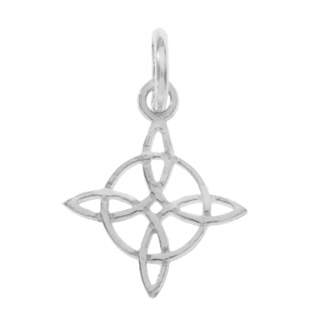 Collar mini nudo de Bruja Plata de Ley