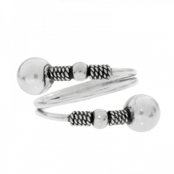 Anillo Bali triple vuelta Plata de Ley