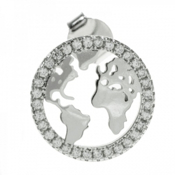 Pendientes Mundo para profesora Plata de Ley 2