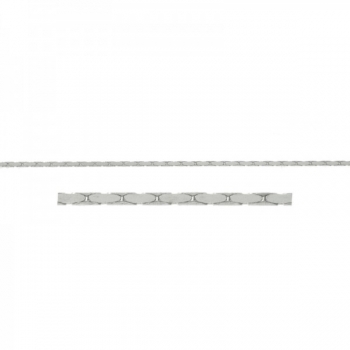 Cadena plata espiga diamantada