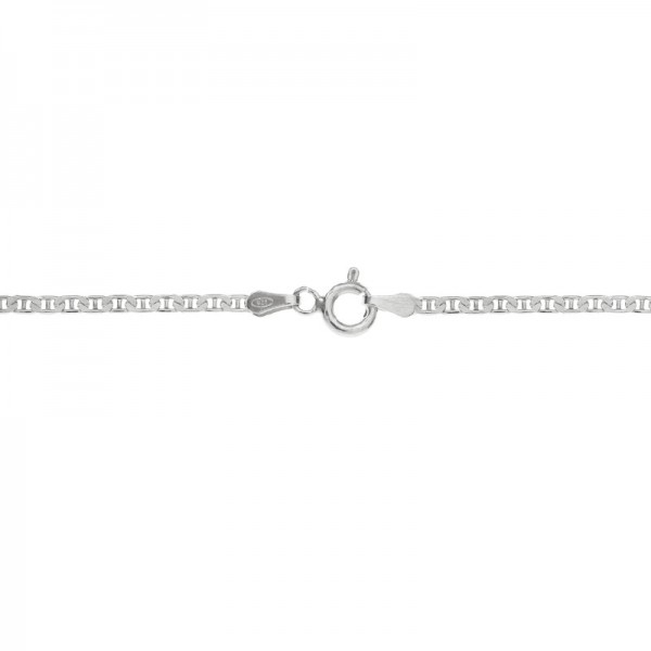 Cadena plata gruesa calabrote rodiado