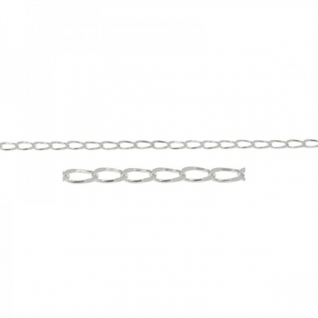 Cadena plata GL diamantada