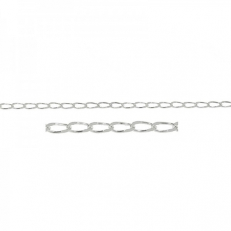 Cadena plata GL diamantada