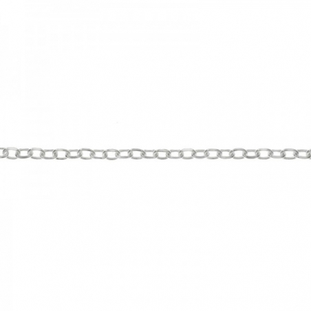 Cadena oval Plata de Ley