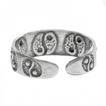 Anillo ajustable Yin-Yang Plata de Ley 2