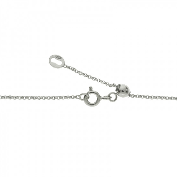 Cadena roló ajustable Plata de Ley