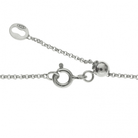 Cadena roló ajustable Plata de Ley