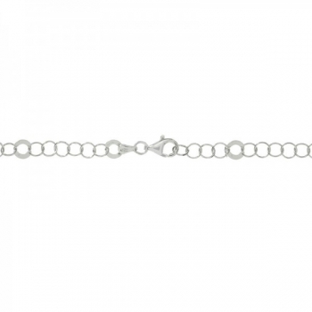 Cadena plata anillas y aro 7+1 2