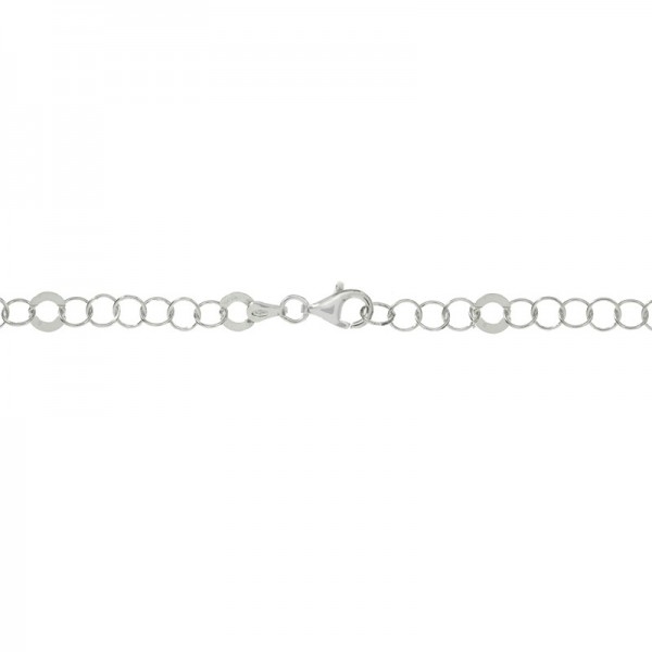 Cadena plata anillas y aro 7+1