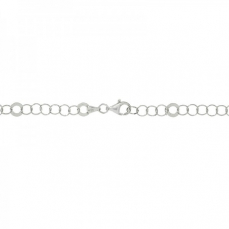 Cadena plata anillas y aro 7+1