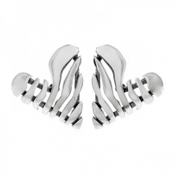 Pendientes corazón oxidado Plata de Ley