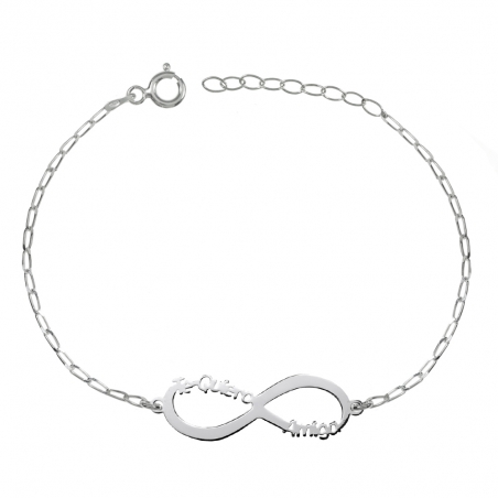 Pulsera infinito Te quiero amiga Plata de Ley