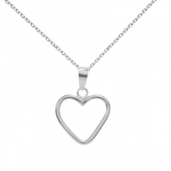 Collar corazón minimalista calado