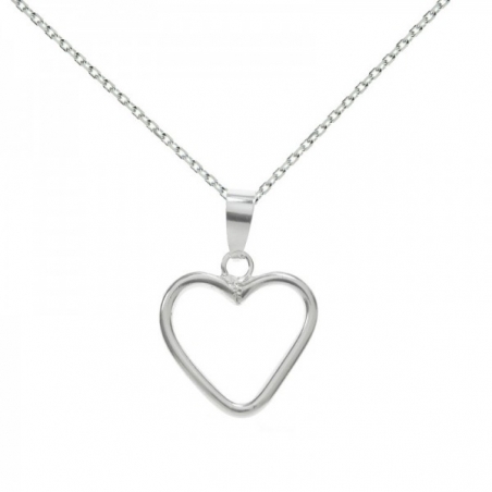 Collar corazón minimalista calado