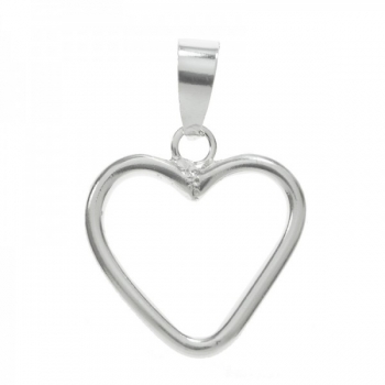 Collar corazón minimalista calado 2