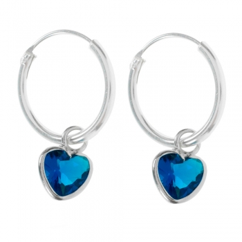 Aros con corazón azul