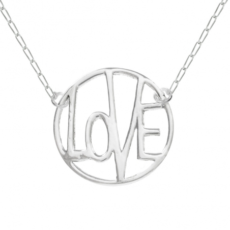 Collar Love calado Plata de Ley