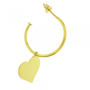 Aros dorados con corazón 2