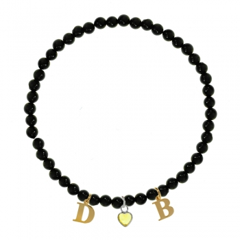 Pulsera con iniciales doradas