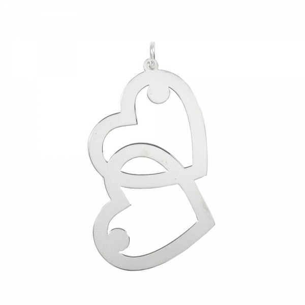 Collar doble corazón personalizado